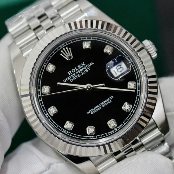 [Superclone] Rolex Datejust 41 mm Bright Black Dial Jubilee 126334 view 6