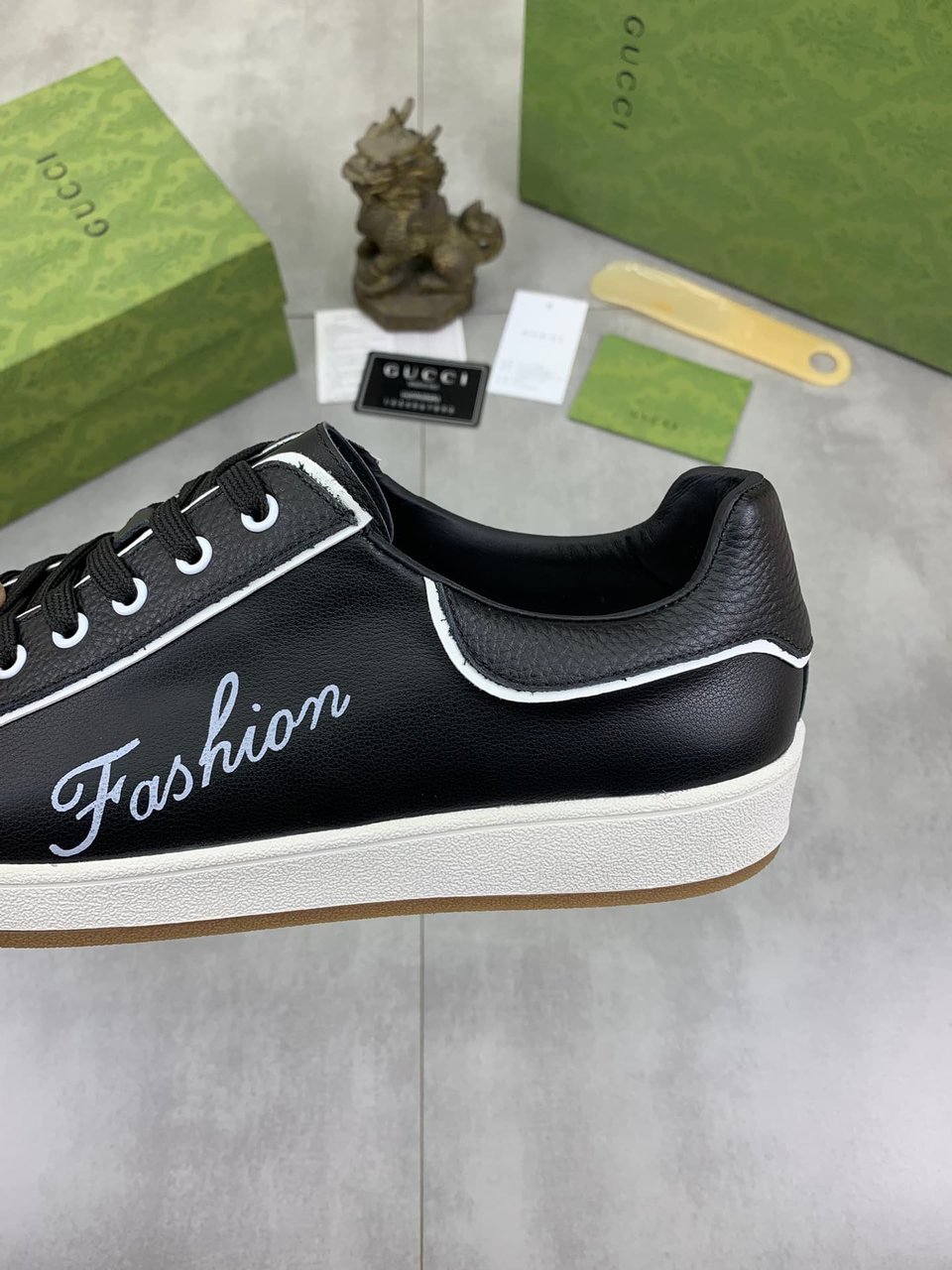 Gucci Classic Fashion Sneaker With Edge Black view 5