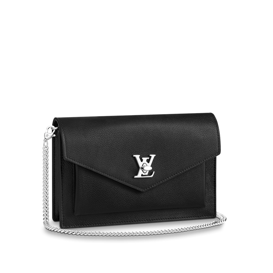 Louis Vuitton Pochette Chain Mylockme 19Cm Black