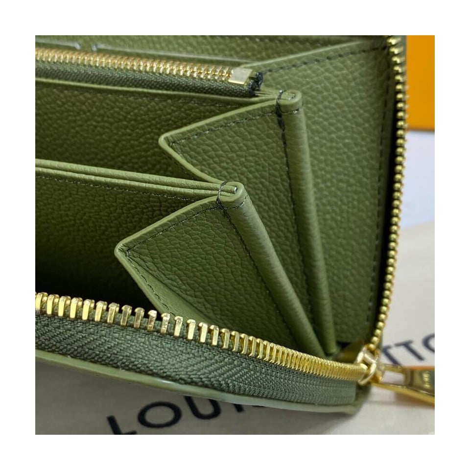 Louis Vuitton Monogram Empreinte Leather Zippy Wallet Khaki view 9