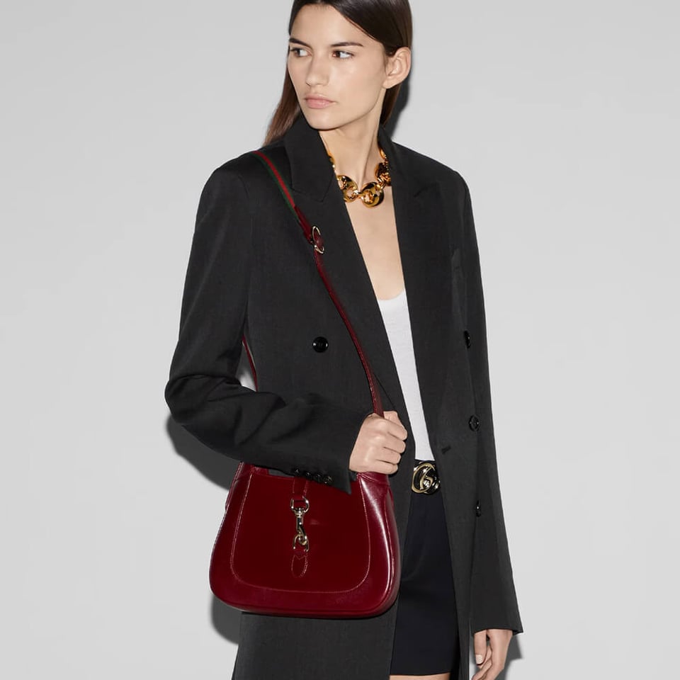 Gucci Jackie Small Shoulder Bag Patent Leather 27.5cm view 4