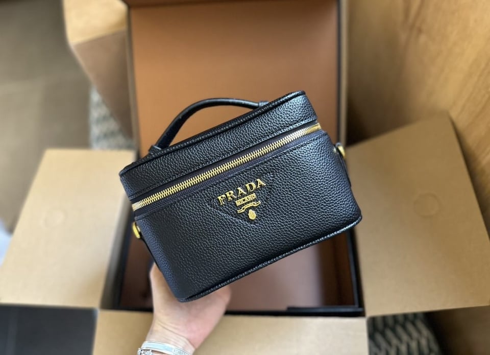 Prada Leather Mini Bag Black 20Cm view 3