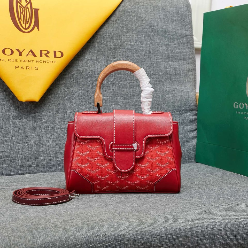 Goyard Saigon Souple Mini Bag Red Canvas 20cm view 3