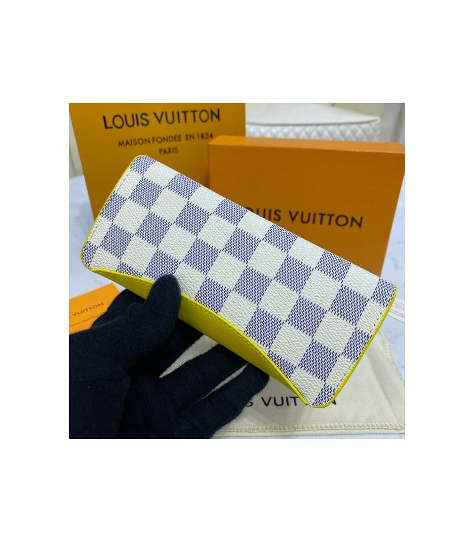 Louis Vuitton Damier Azur Woody Glasses Case view 5
