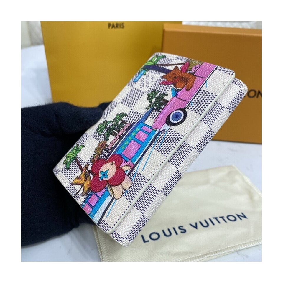 Louis Vuitton Damier Azur Victorine Wallet view 6