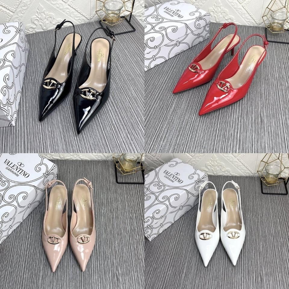 Valentino Vlogo The Bold Edition Slingback Pumps In Patent Leather 60Mm In Rouge Pur view 9