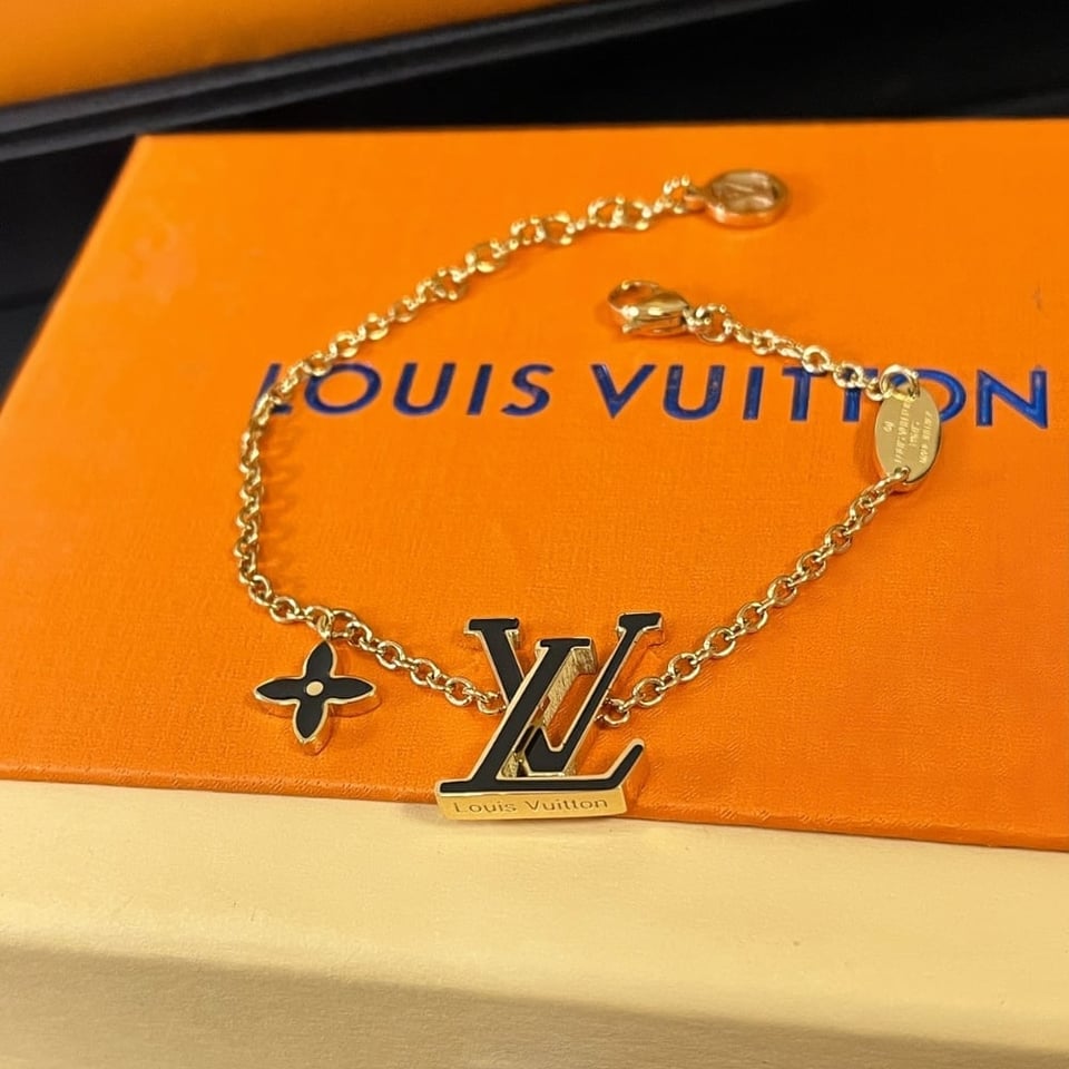 Louis Vuitton Lv Iconic Enamel Bracelet Black M1191A view 2
