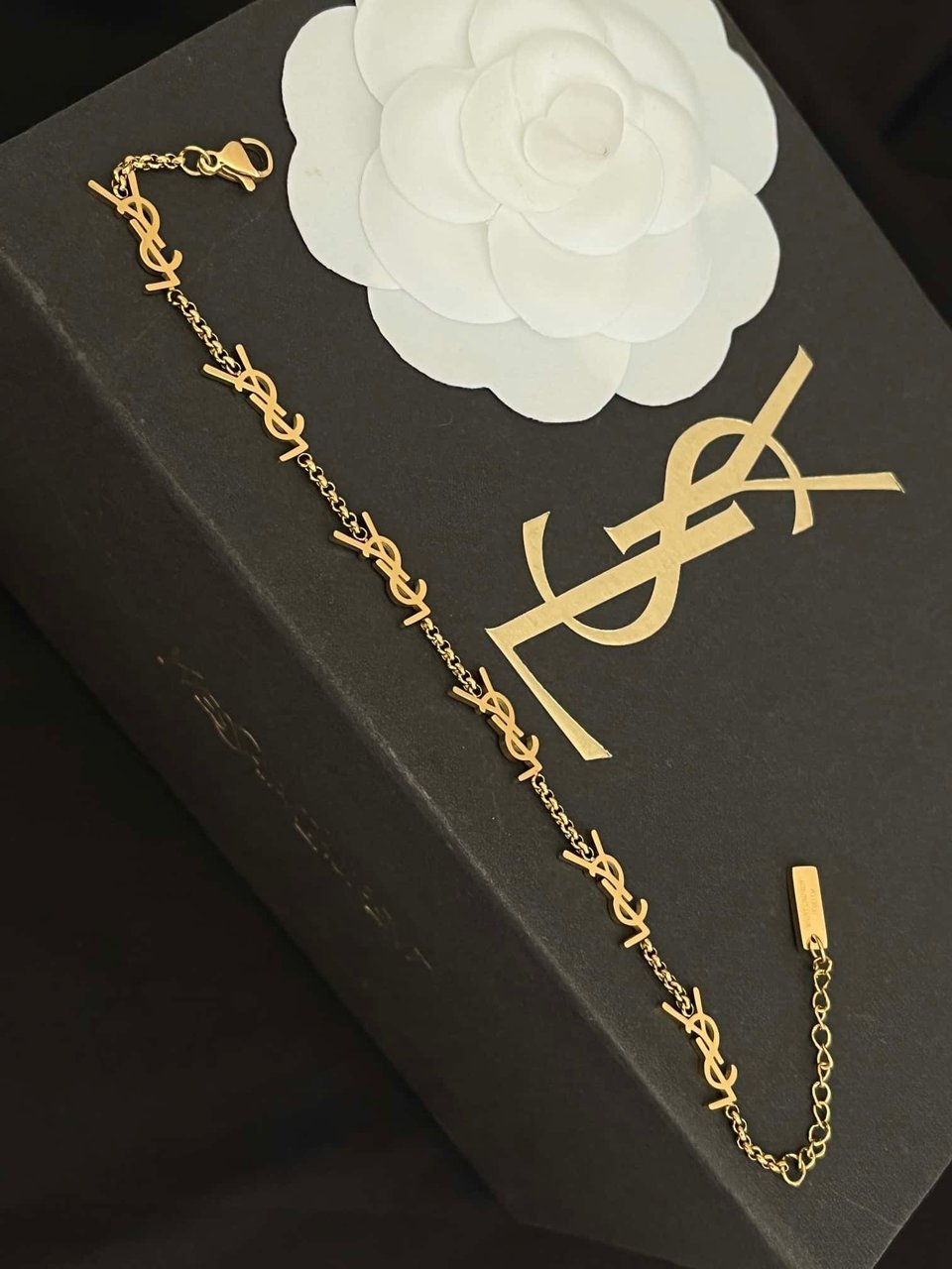 Saint Laurent Cassandre Bracelet Gold Tone view 2