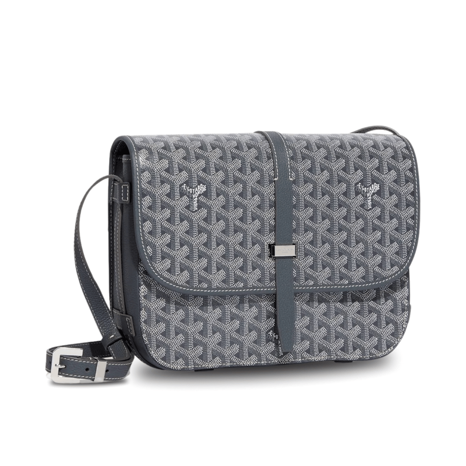 Goyard Belvedere Mm Bag 28Cm Grey Canvas