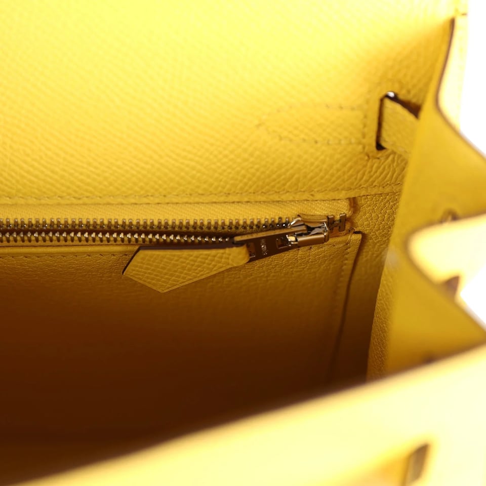 Hermes Kelly 25 Bag In Jaune De Naples Epsom Leather For Women 25cm/10in view 3