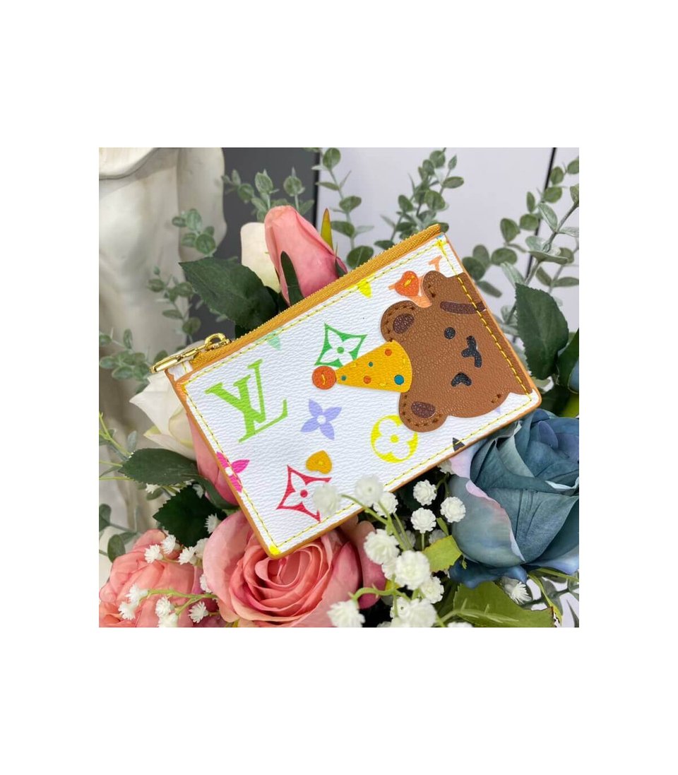 Louis Vuitton Cute Corgi Coin Pouch White view 4