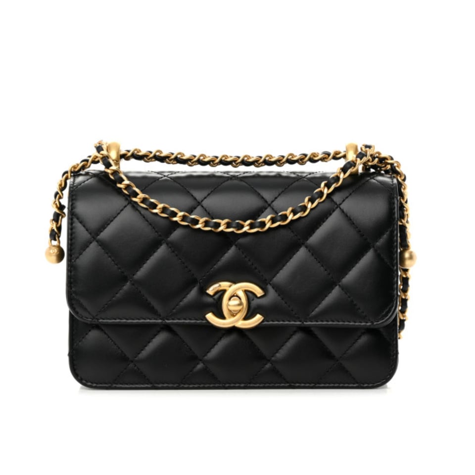 Chanel Calfskin Quilted Perfect Fit Flap Back 22cm