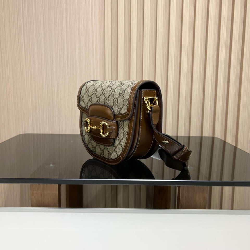 Gucci GG Supreme Horsebit 1955 Mini Rounded Bag view 9