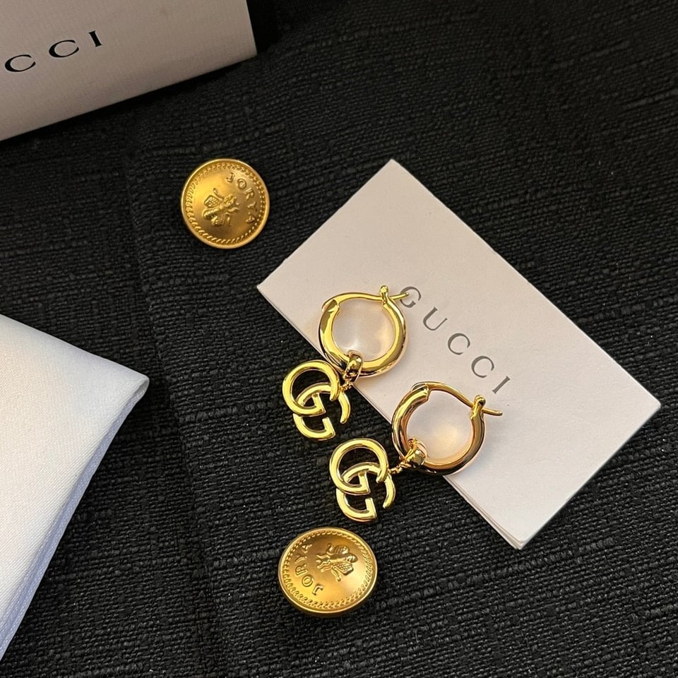 Gucci Gg Running Drop Earrings Gold view 6