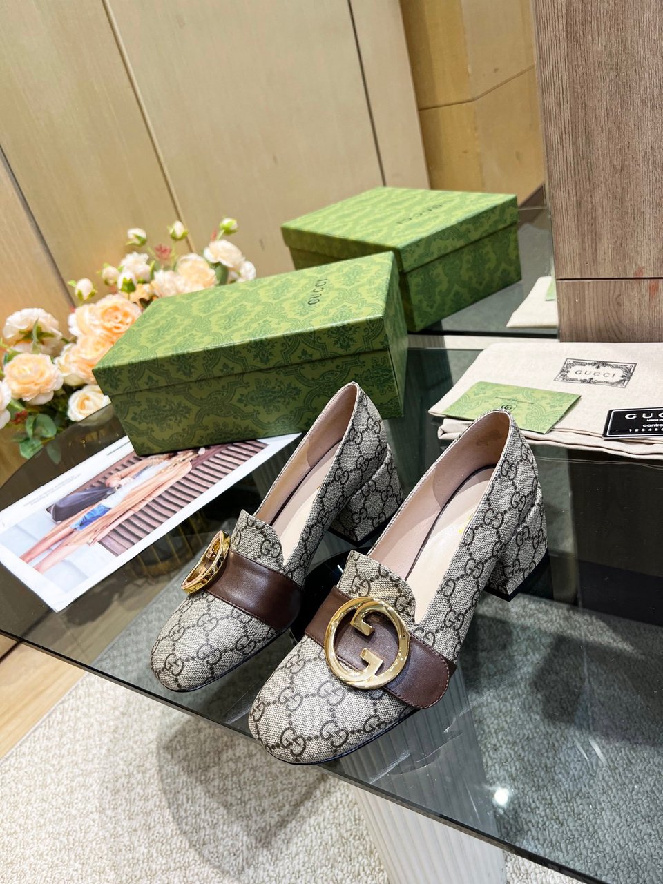 Gucci Women’S Blondie Pump Beige ?701711 9I650 9769 view 3