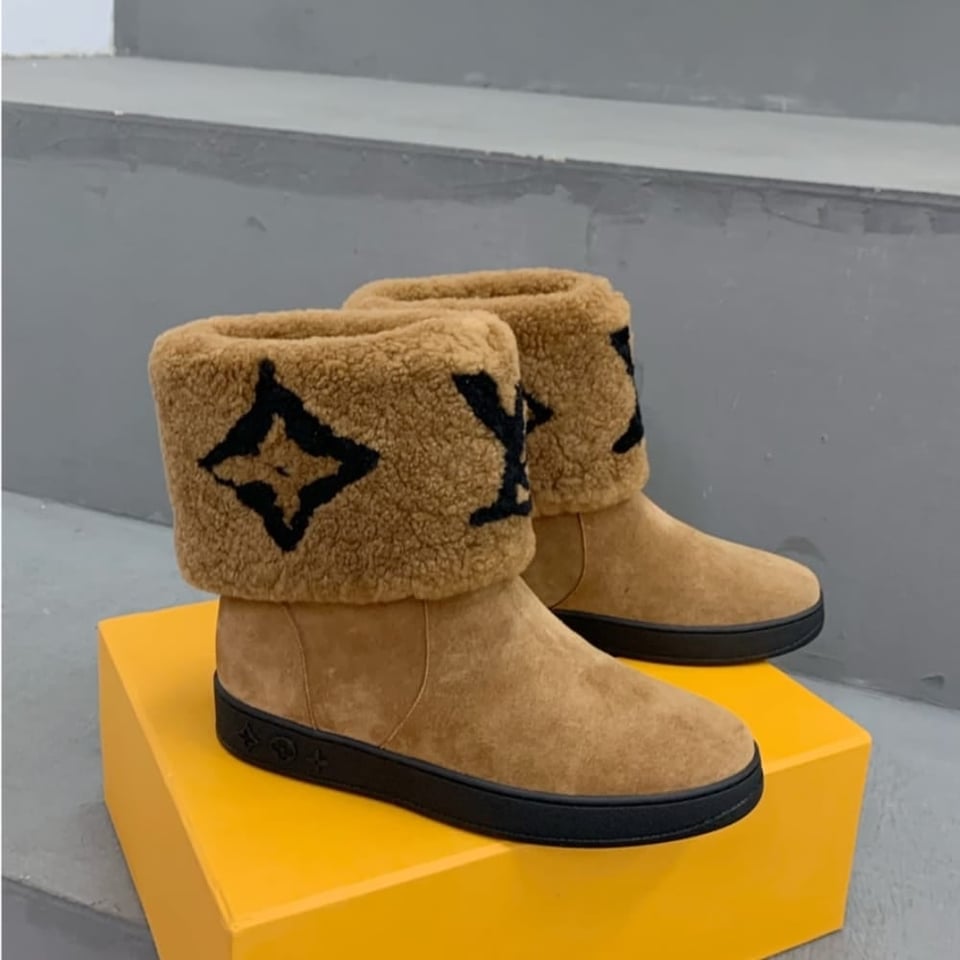 Louis Vuitton Snowdrop Flat Ankle Boot Brown view 6