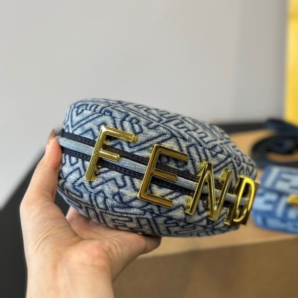 Fendi Nano Fendigraphy Blue Denim 16Cm view 6