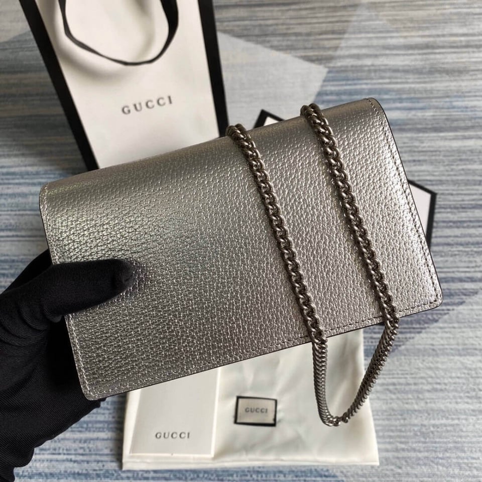 Gucci Dionysus Super Mini Bag in Silver view 5