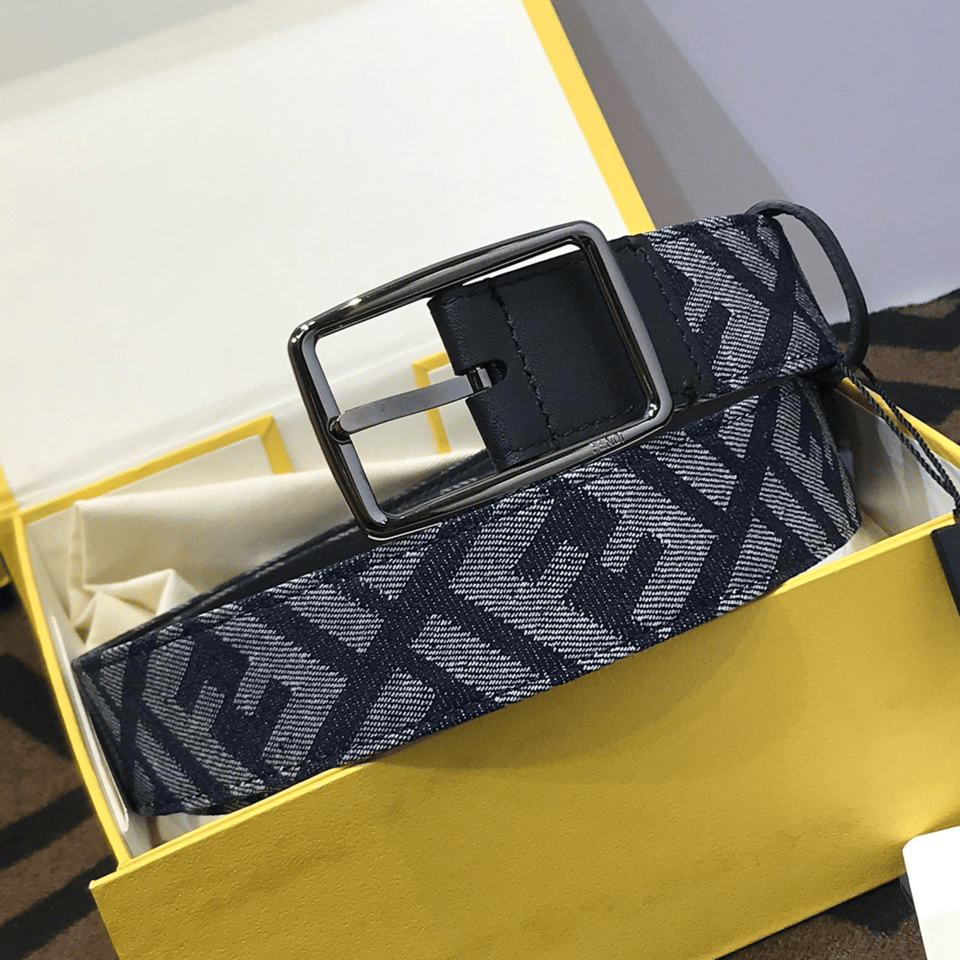 Fendi Silver Buckle FF Pattern 35mm Belt For Men view 6