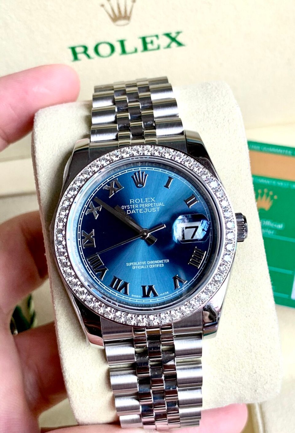 [Superclone] Rolex Datejust 36mm Blue Dial Jubilee 126284RBR view 2