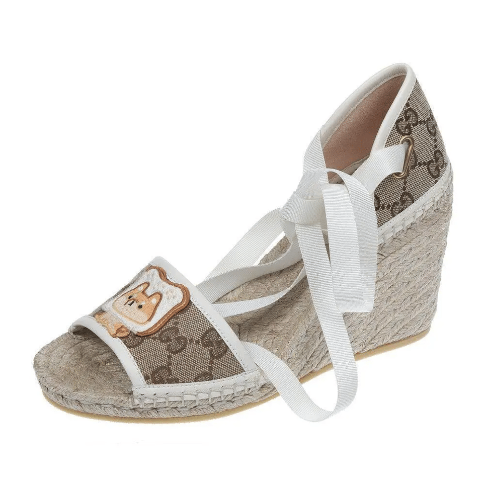 Gucci Women’S Gg Espadrille With Patch White view 6