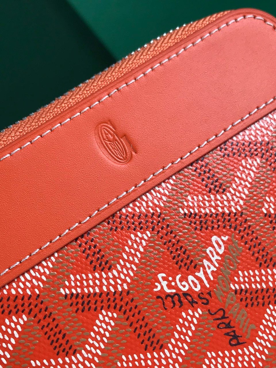 Goyard Matignon Mini Wallet 11 Cm Orange Goyardine Canvas And Calfskin view 4