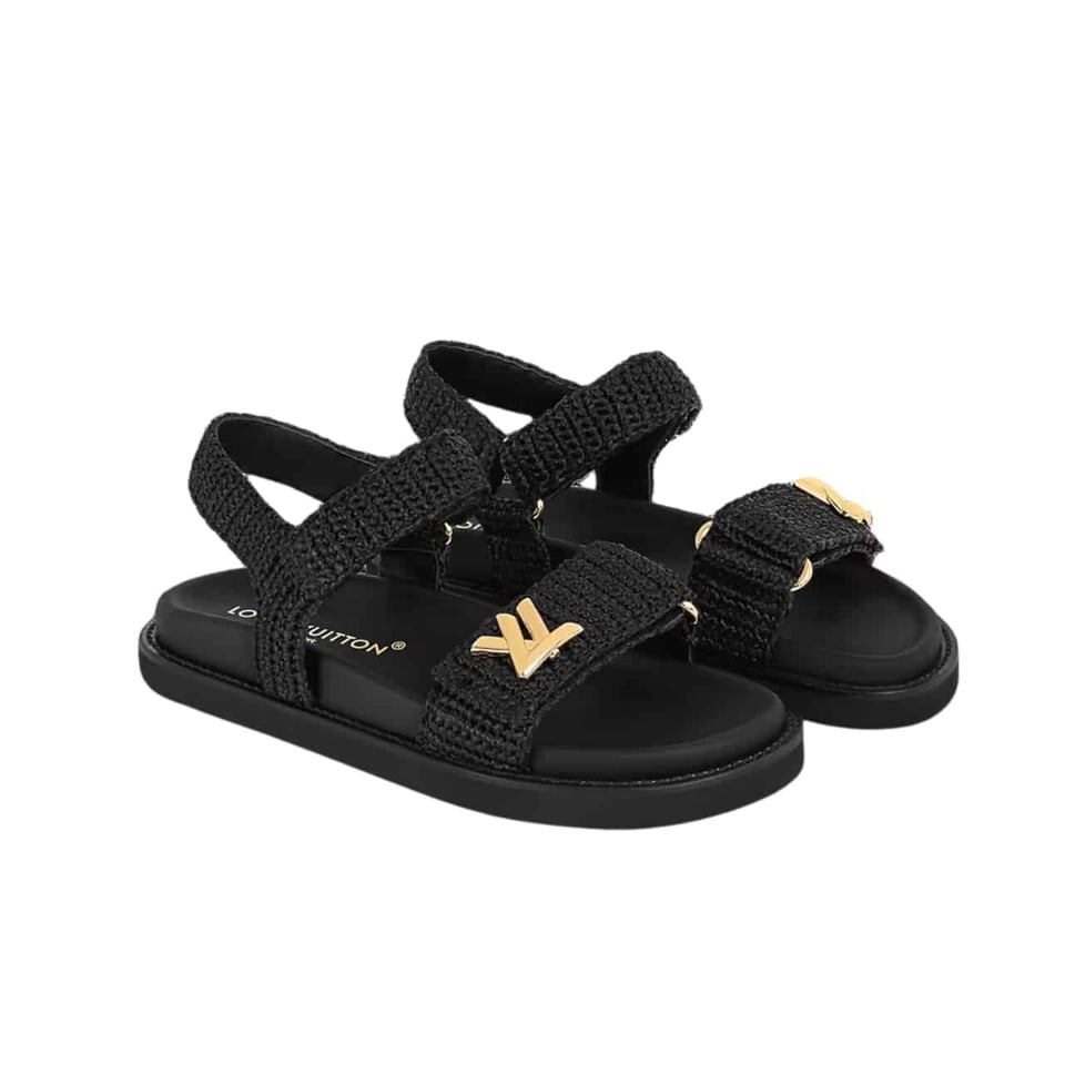 Louis Vuitton Sunset Flat Comfort Sandal Black 1Abhfz view 2