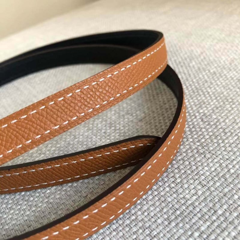 Hermes 5382 Rock Belt Buckle Leather Strap 13mm H0800 view 4