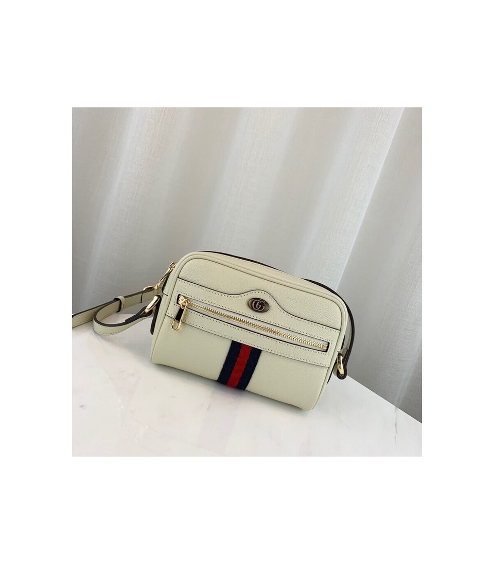 Gucci Ophidia Leather Mini Bag White view 5