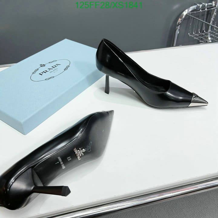 Prada Brushed Leather Pumps Black view 10