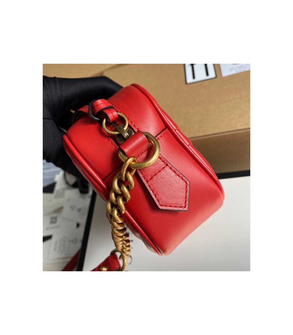 Gucci GG Marmont Matelasse Mini Bag Red view 8