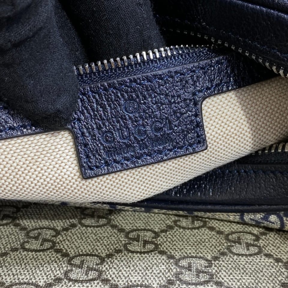 Gucci GG Supreme Attache Medium Shoulder Bag Blue view 14