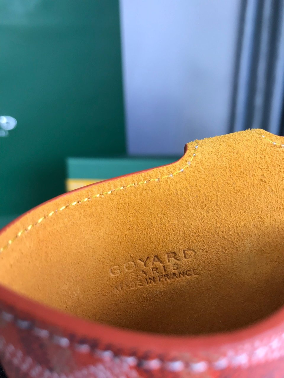 Goyard Montmartre Gm Case 18 Cm Orange Goyardine Canvas view 3