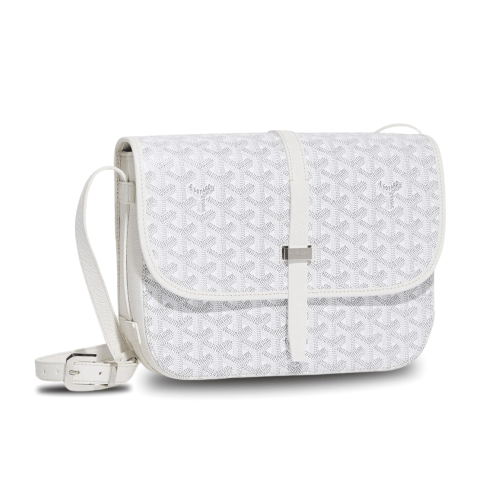 Goyard Belvedere Mm Bag 28Cm White Canvas view 2