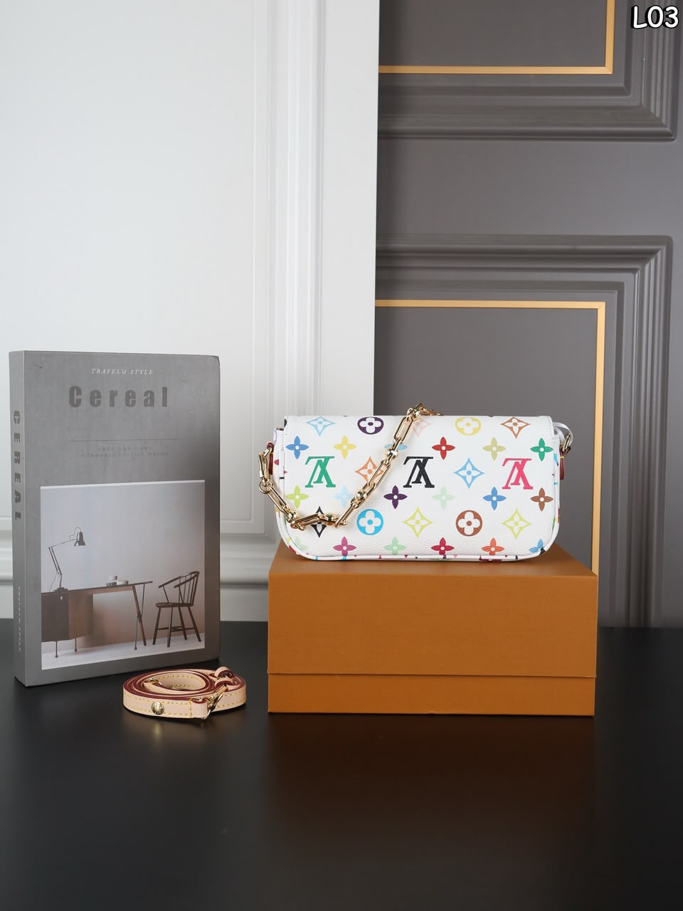 Louis Vuitton LV x TM Ivy On Chain Bag Multicolor White 23.5cm M27492 view 9