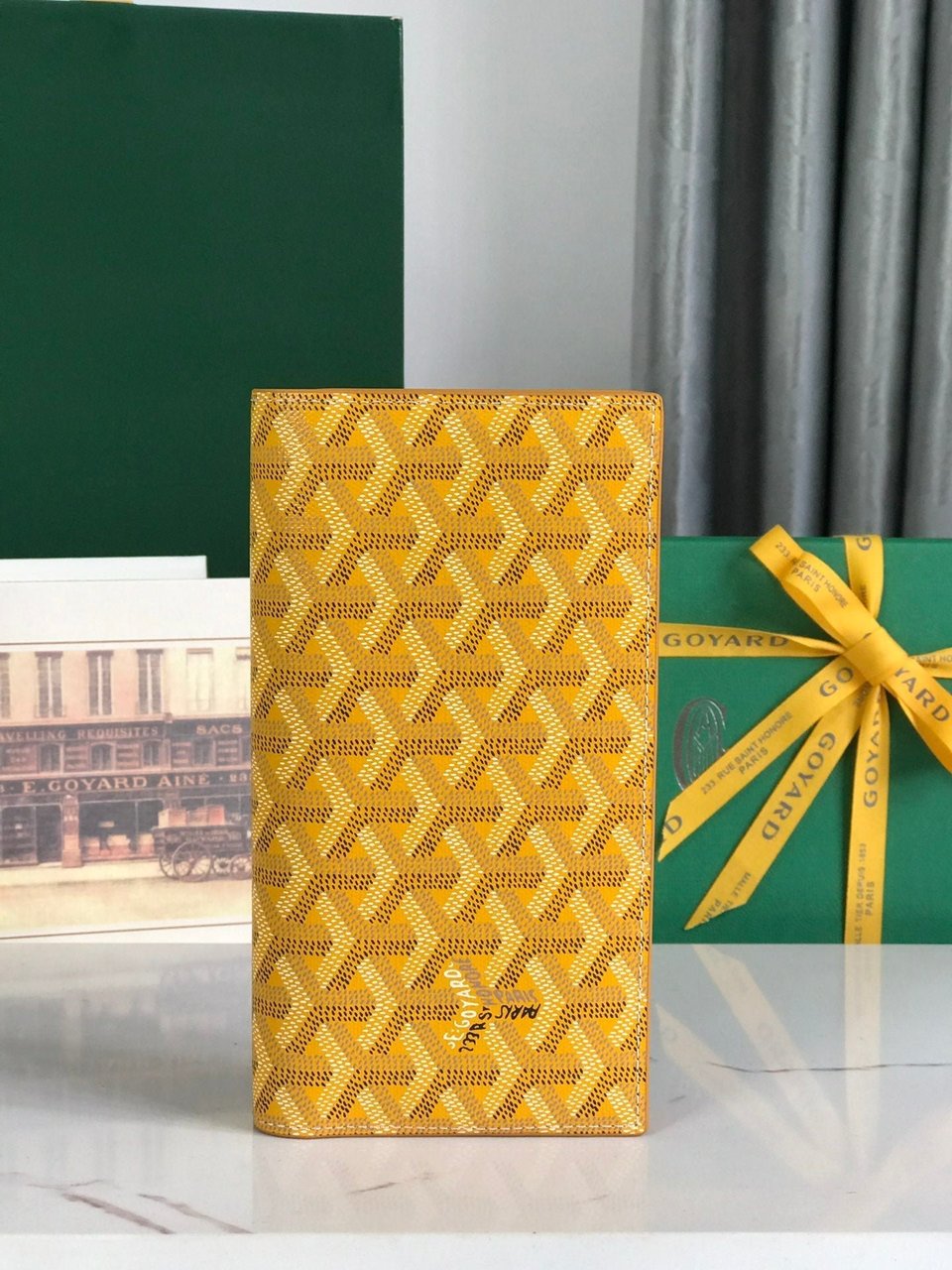 Goyard Richelieu Wallet 19 Cm Yellow Goyardine Canvas view 9