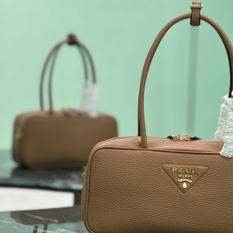 Prada Medium Top Handle Bag Caramel 29Cm view 5
