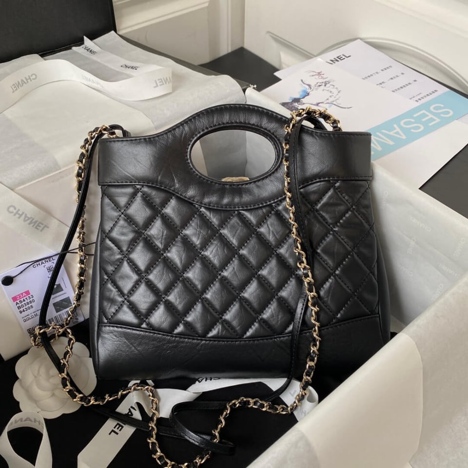 Chanel 31 Mini Calfskin Shopping Bag view 5