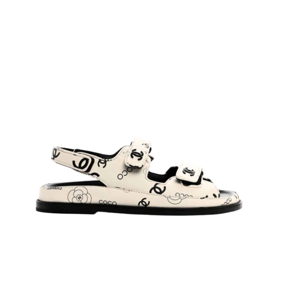 Chanel Dad Slingback Sandals 23P Camelia Cc Logo view 2