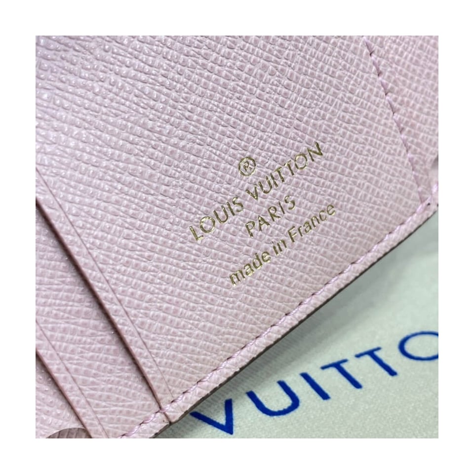Louis Vuitton Damier Ebene Zoe Wallet Pink view 10