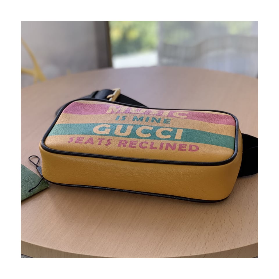 Gucci 100 Belt Bag In Yellow Leather view 7
