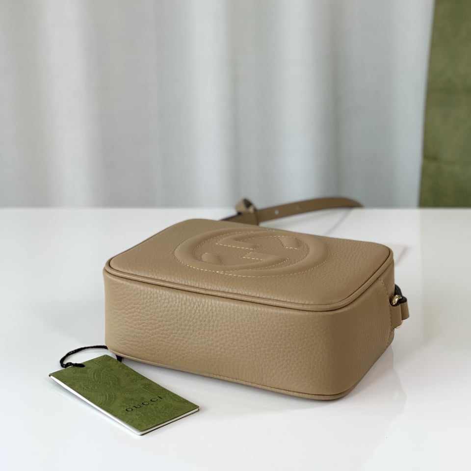 Gucci Soho Small Leather Disco Bag Apricot view 14