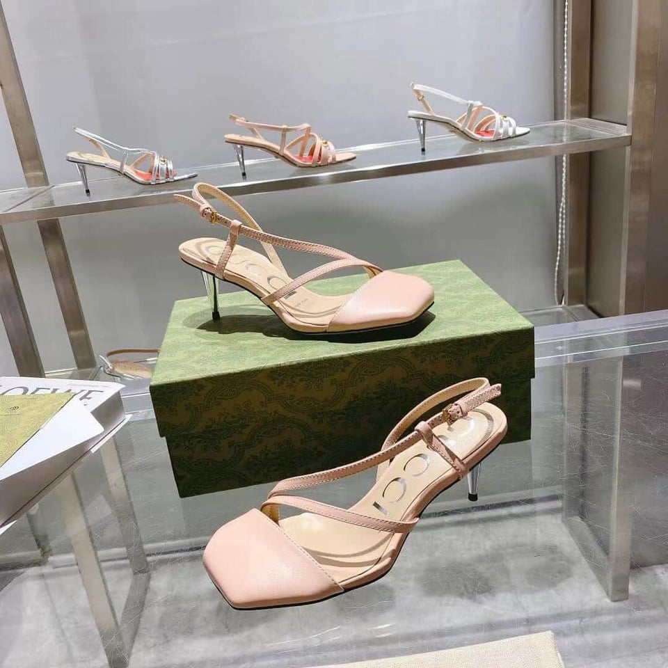 Gucci Rose Gold Mid Heel view 6