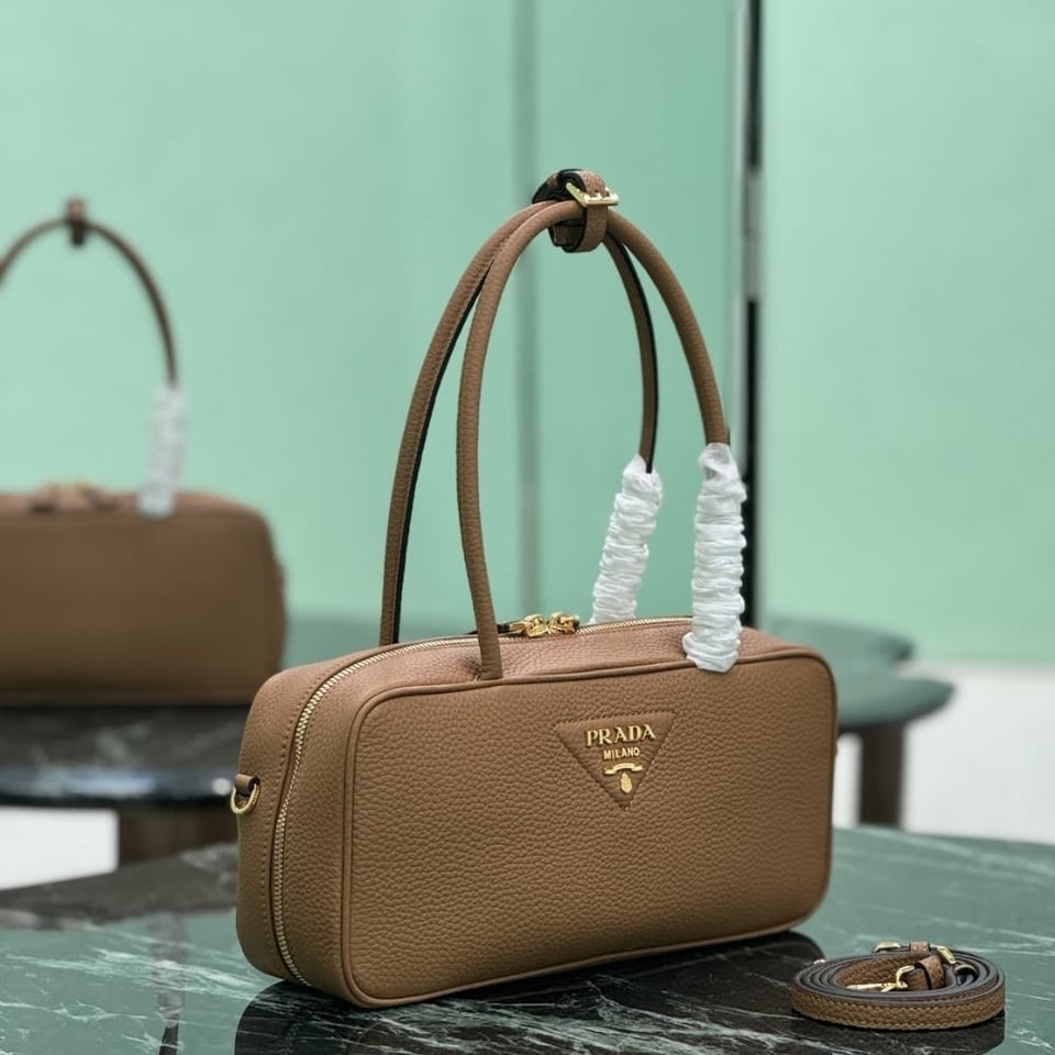 Prada Medium Top Handle Bag Caramel 29Cm view 4