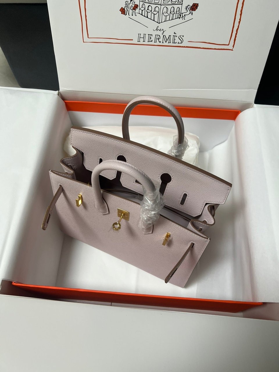Hermes Birkin Sellier Light Pink Epsom Leather Gold Hardware view 4