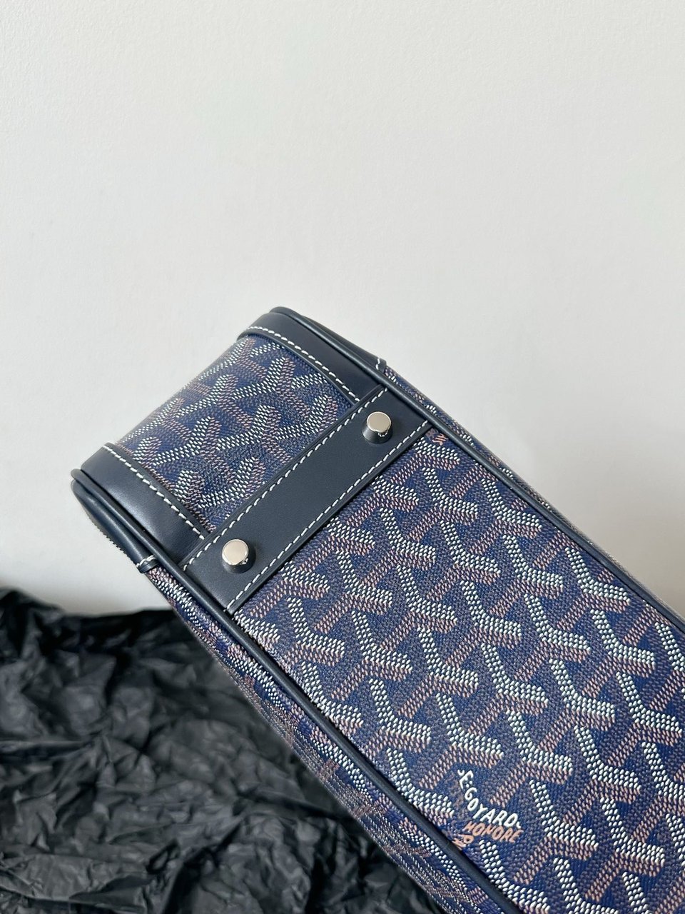 Goyard Goya Bowling Ball Medium Navy Blue Canvas 35cm view 4