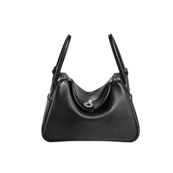Hermès Lindy Mini 20 Black Clemence Leather with Palladium Hardware 20cm view 2