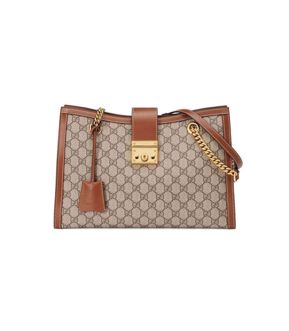 Gucci Padlock Medium GG Shoulder Bag Brown view 2