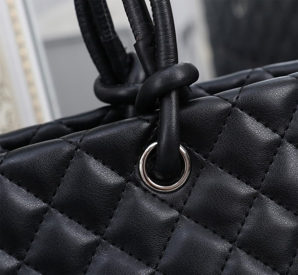 Chanel Calfskin Quilted Large Cambon Tote Black 41Cm/16in view 7