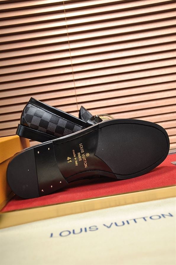 Louis Vuitton LV Monte Carlo Mocassin Damier Black Loafers for Men view 12